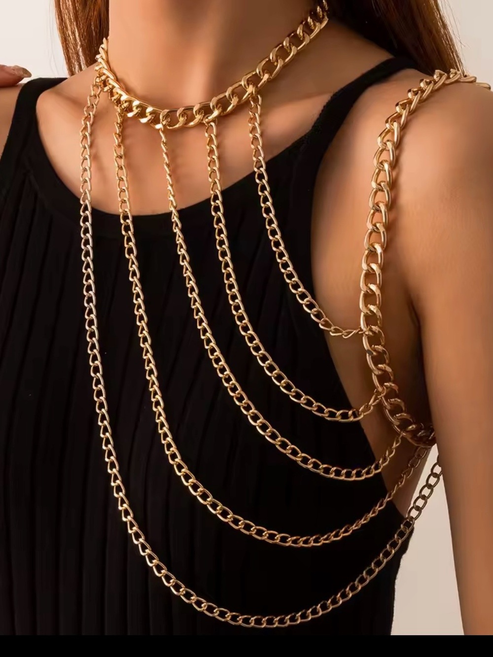 Necklace - Layered Gold Chain